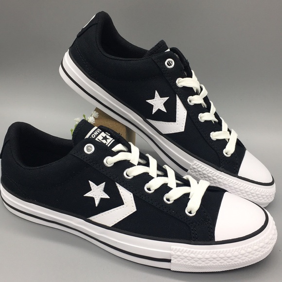 CONVERSE STAR PLAYER OX Low Black White 264477F - Picture 6 of 8